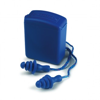 Par de tapones detectables y reutilizables con cordón de transporte