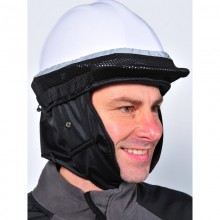 Capucha contra el frío para cascos de protección industrial