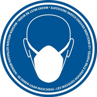 Adhesivo de suelo "Distancia social 1,5 metros"