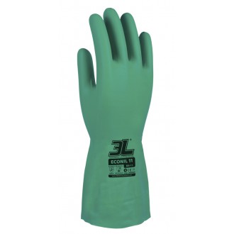 Guant de nitril flocat sense suport (econòmic)