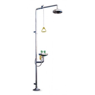 Ducha lavaojos pedestal INOX