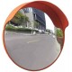 Mirall convex d'exterior amb visera per al trànsit.