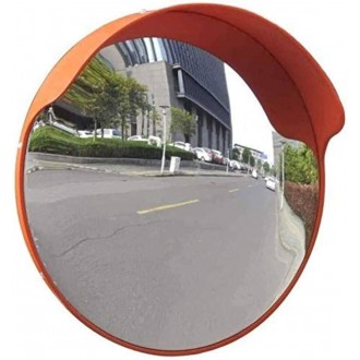 Mirall convex d'exterior amb visera per al trànsit.