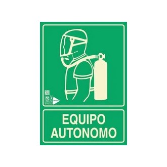 Senyal fotoluminiscent "equip autònom"