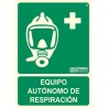 Señal equipo de respiración autónomo