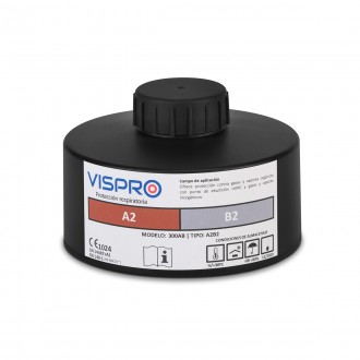 Filtro VISPRO 300A2B2 contra gases y vapores orgánicos e inorgánicos
