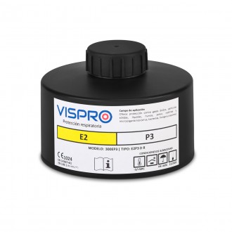 Filtro VISPRO 300E2P3 D R contra gases ácidos y partículas