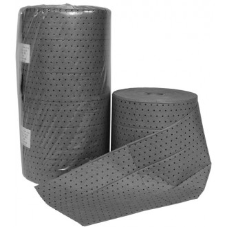 Caja de 100 alfombrillas absorbentes para productos químicos.